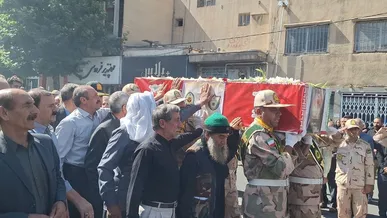 پیکر شهید مرزبان «دانیال نوریان» در ایلام تشییع شد