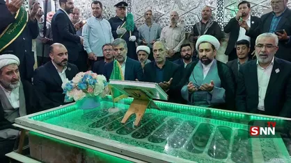 حضور هیئت آستان مقدس علوی در حرم حضرت سبزقبا