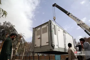 استقرار بیمارستان صحرایی ویژه بیماران کرونا در قم
