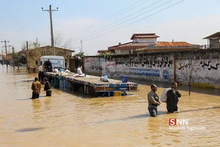 روستای آق قلا در چهارمین روز جاری شدن سیل