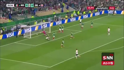 گل اول انگلیس به مکزیک توسط بلینگام / مکزیک 0 - 1 انگلیس