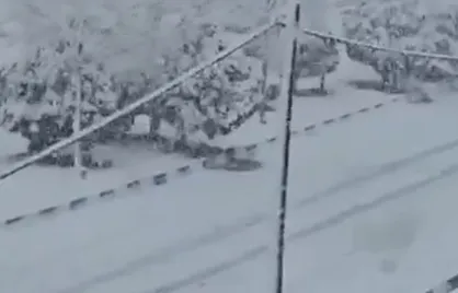 بارش برف سنگین در استان مرکزی