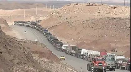 تردد بیش از نیم میلیون کامیون حامل کالا&zwnj;های صادراتی در کرمانشاه