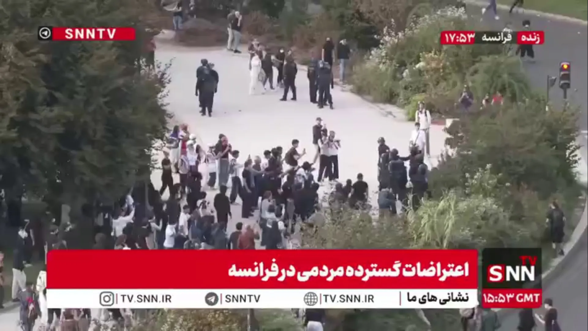 حمله پلیس فرانسه با گاز اشک آور به مردم معترض فرانسوی