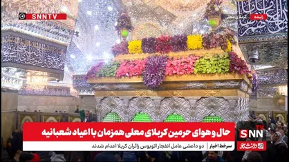 حال و هوای کربلای معلی در روز ولادت حضرت ابوالفضل العباس (ع) + فیلم