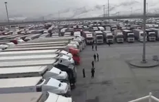 توقف کامیون‌ها در مرز بازرگان