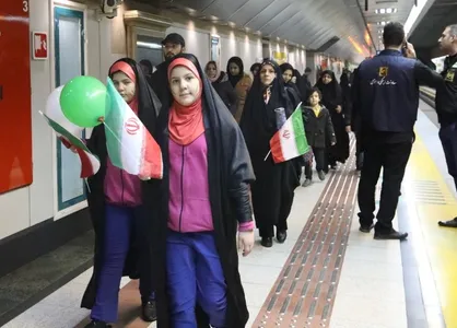 سرویس&zwnj;دهی رایگان متروی تهران در روز راهپیمایی۲۲ بهمن ماه ۹۸