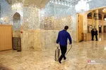  ضد عفونی کردن حرم حضرت فاطمه معصومه(س)