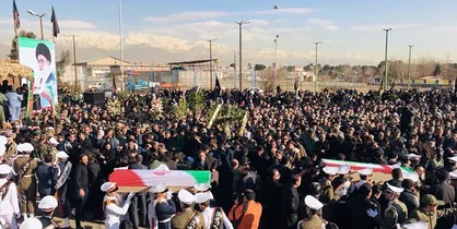 مراسم تشییع پیکر شهدای سانحه هواپیمای بوئینگ ۷۰۷ برگزار شد