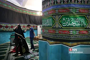 سیاه پوش کردن مسجد دانشگاه شریف
