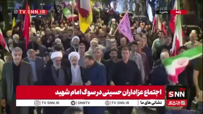 مردم بجنورد در سوگ رهبر شهید به خیابان ها آمدند
