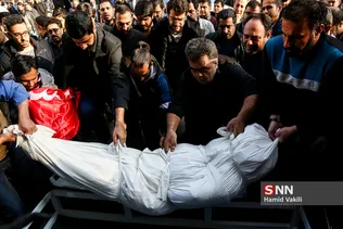 مراسم تشییع پیکر جهادگر دانشجو امیرمحمد اژدری در جماران