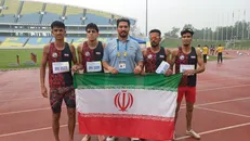 تیم ۴ در ۴۰۰ متر ایران به مدال برنز دوومیدانی قهرمانی ناشنوایان آسیا رسید