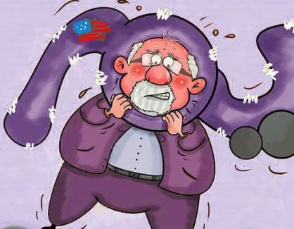 کاریکاتور تحریم&zwnj;ها گریبان گیر ظریف شد