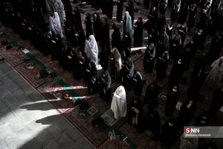 نماز عید قربان در حرم بانوی کرامت