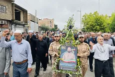 تشییع پیکر پاسدار شهید کیوان رامرودی در کلاله گلستان + فیلم