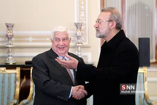 دیدار علی لاریجانی با وزیر امور خارجه سوریه