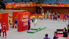 پخش زنده سرود قزاقستان توسط ورزشکاران و کادر فنی/ ورزشکار قزاقستان سکو را ترک نکرد!
