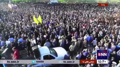 اقامه نماز بر پیکر شهید &laquo;حمزه جهاندیده&raquo;