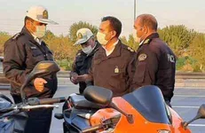 توقیف موتورسیکلت سنگین در بزرگراه چمران