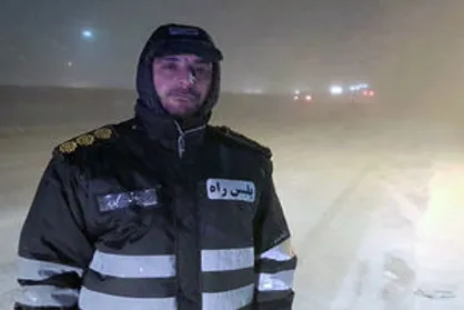 بارش برف سنگین در محور هراز