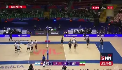 پایان ست اول دیدار ایران برابر آرژانتین در لیگ ملت&zwnj;های والیبال ۲۰۲۶ / ایران ۱ - ۰ آرژانتین