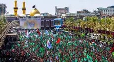 مراسم عزاداری سالار شهیدان در کربلای معلی +فیلم