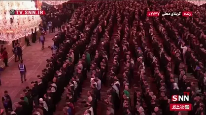 فیلم کامل اقامه نماز بر پیکر مطهر رهبر شهید در حرم اباعبدالله (ع)