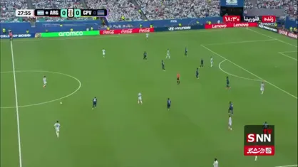گل اول آرژانتین به کیپ ورد به زیبایی توسط لیونل مسی/ آرژانتین 1 - 0 کیپ ورد