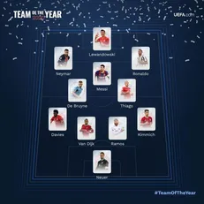 تیم منتخب سال اروپا با مسی و رونالدو
