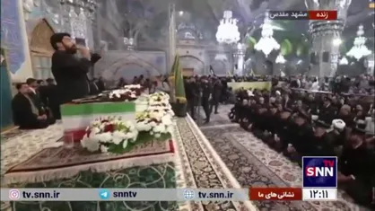 مراسم تشیع پیکر شهید نیلفروشان در مشهد مقدس