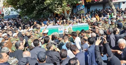 پیکر دو شهید مدافع امنیت در مشهد تشییع شد