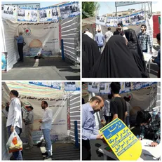 دانشجویان کفن‌پوش در راهپیمایی روز قدس شرکت کردند/ بر پایی ۷ غرفه در مسیر راهپیمایی