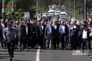 افتتاح و بهره برداری پل تقاطق غیر هم سطح بزرگراه شهید چمران 