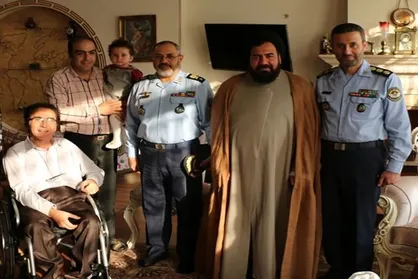 امیر نصیر زاده با جانباز دوران انقلاب اسلامی دیدار کرد