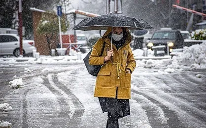 بارش برف و باران در تهران/ پیش&zwnj;بینی وزش باد شدید