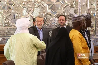 دیدار علی لاریجانی با نایب رئیس مجلس نیجریه