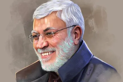 نقاشی مقام معظم رهبری: من هرشب شما را دعا میکنم ابو مهدی
