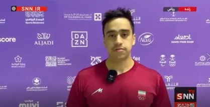 مهدی&zwnj;زاده: خدا را شکر توانستم به عنوان نفر سوم به فینال راه پیدا کنم و امیدوارم که در نهایت روی سکو بایستم و رکورد ملی خودم را ثبت کنم