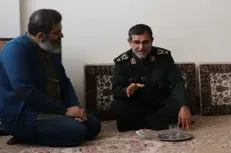 دیدار سردار تنگسیری با خانواده شهید مدافع حرم «رضا اسماعیلی»