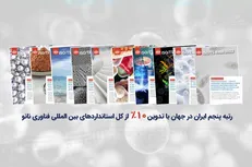 رتبه پنجم ایران در جهان در زمینه تدوین استاندارد‌های بین‌المللی فناوری نانو