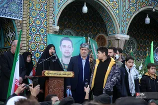  تشییع پیکر دو شهید مدافع امنیت در حمله اغتشاشگران 