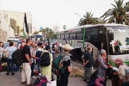 حرکت کاروان  آزاد مردان حامی فلسطین از ۴۰ کشور به&zwnj;سوی مرز غزه + فیلم