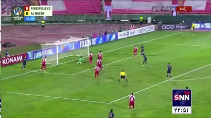 گل اول النصر توسط عبدالرحمان غریب در دقیقه 62