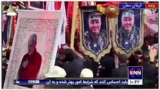 دسته عزاداری حشدالشعبی در حرم حضرت سیدالشهدا (علیه السلام) به همراه یادبود شهیدان حاج قاسم سلیمانی و ابومهدی المهندس
