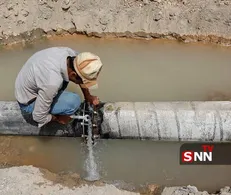 رفع افت فشار و قطع آب در دزفول با ترمیم شکستگی خط اصلی انتقال آب
