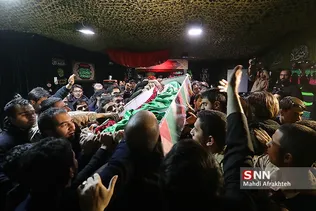 وداع با پیکر شهید محمد حسین حدادیان