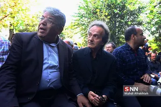 شهرداد روحانی در مراسم تشییع پیکر مرحوم عزت الله انتظامی
