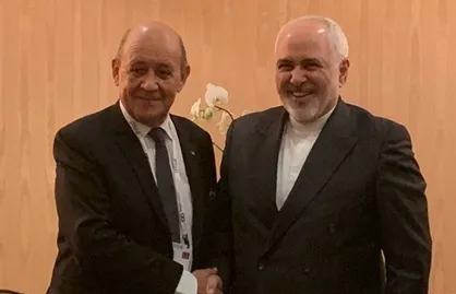 دیدار لودریان با ظریف / وزیر امور خارجه: مسیری که اروپا در پیش گرفته کمکی به حل مشکلات نمی&zwnj;کند