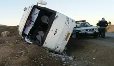 واژگونی اتوبوس در سیستان و بلوچستان ۱۰ مجروح داد